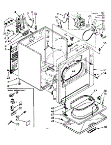 Cabinet Parts parts for Kenmore Dryer 110.86594800 (11086594800, 110 86594800) from AppliancePartsPros.com