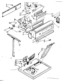 Top And Console Parts parts for Kenmore Dryer 110.86594800 (11086594800, 110 86594800) from AppliancePartsPros.com
