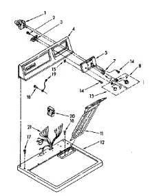 Top And Console Parts parts for Kenmore Dryer 110.86610100 (11086610100, 110 86610100) from AppliancePartsPros.com