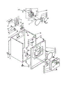 Cabinet Parts parts for Kenmore Dryer 110.86610100 (11086610100, 110 86610100) from AppliancePartsPros.com