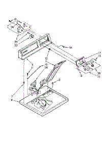 Top And Console Parts parts for Kenmore Dryer 110.86650100 (11086650100, 110 86650100) from AppliancePartsPros.com