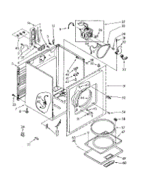 Cabinet parts for Kenmore Dryer 110.86661700 (11086661700, 110 86661700) from AppliancePartsPros.com