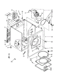 Cabinet parts for Kenmore Dryer 110.86662800 (11086662800, 110 86662800) from AppliancePartsPros.com