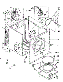 Cabinet Parts parts for Kenmore Dryer 110.86663700 (11086663700, 110 86663700) from AppliancePartsPros.com