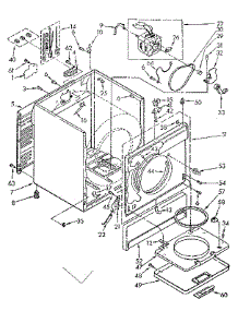 Cabinet Parts parts for Kenmore Dryer 110.86664600 (11086664600, 110 86664600) from AppliancePartsPros.com