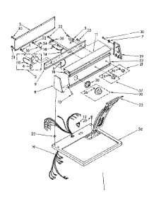 Top And Console Parts parts for Kenmore Dryer 110.86670100 (11086670100, 110 86670100) from AppliancePartsPros.com