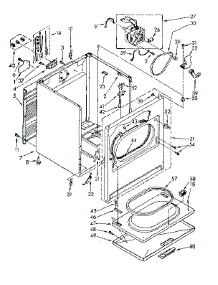 Cabinet Parts parts for Kenmore Dryer 110.86670300 (11086670300, 110 86670300) from AppliancePartsPros.com