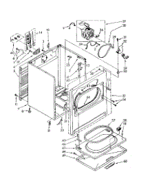 Cabinet parts for Kenmore Dryer 110.86671600 (11086671600, 110 86671600) from AppliancePartsPros.com