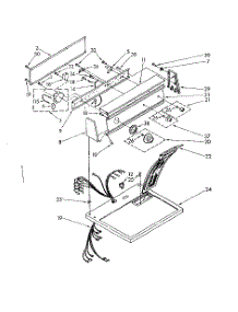 Top And Console parts for Kenmore Dryer 110.86671600 (11086671600, 110 86671600) from AppliancePartsPros.com