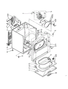 Cabinet parts for Kenmore Dryer 110.86672100 (11086672100, 110 86672100) from AppliancePartsPros.com