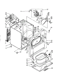 Cabinet parts for Kenmore Dryer 110.86673700 (11086673700, 110 86673700) from AppliancePartsPros.com