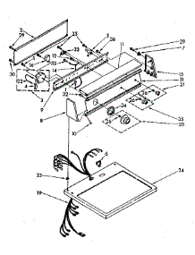 Top And Console Parts parts for Kenmore Dryer 110.86679600 (11086679600, 110 86679600) from AppliancePartsPros.com