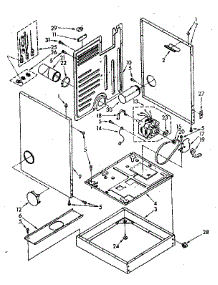 Cabinet And Motor Parts parts for Kenmore Dryer 110.86679800 (11086679800, 110 86679800) from AppliancePartsPros.com