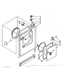 Front Panel And Door Parts parts for Kenmore Dryer 110.86679800 (11086679800, 110 86679800) from AppliancePartsPros.com