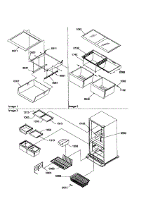 Shelving parts for Kenmore Refrigerator 596.70003000 (59670003000, 596 70003000) from AppliancePartsPros.com