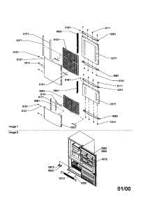 Door Panel And Grille parts for Kenmore Refrigerator 596.70009000 (59670009000, 596 70009000) from AppliancePartsPros.com