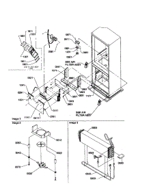 Evaporator Area parts for Kenmore Refrigerator 596.70009000 (59670009000, 596 70009000) from AppliancePartsPros.com
