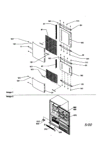 Door Panel And Grille parts for Kenmore Refrigerator 596.70009001 (59670009001, 596 70009001) from AppliancePartsPros.com