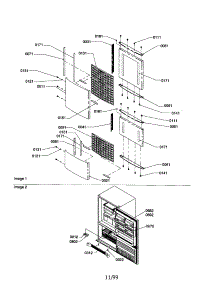 Door Panel And Grille parts for Kenmore Refrigerator 596.70009990 (59670009990, 596 70009990) from AppliancePartsPros.com