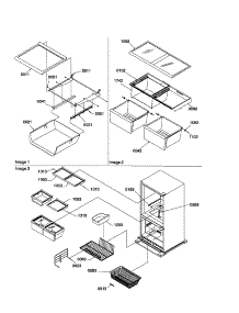 Shelving parts for Kenmore Refrigerator 596.70009990 (59670009990, 596 70009990) from AppliancePartsPros.com