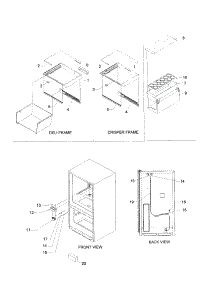 Crisper, Deli Frame / Water Filter parts for Kenmore Refrigerator 596.71002100 (59671002100, 596 71002100) from AppliancePartsPros.com