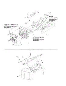 Icemaker parts for Kenmore Refrigerator 596.71002100 (59671002100, 596 71002100) from AppliancePartsPros.com
