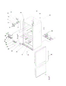 Control, Hinges And Shields parts for Kenmore Refrigerator 596.71009100 (59671009100, 596 71009100) from AppliancePartsPros.com
