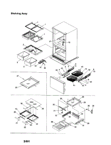 Shelving Assembly parts for Kenmore Refrigerator 596.71102100 (59671102100, 596 71102100) from AppliancePartsPros.com