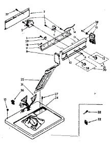 Top And Console Parts parts for Kenmore Dryer 110.87570720 (11087570720, 110 87570720) from AppliancePartsPros.com
