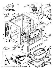 Cabinet Parts parts for Kenmore Dryer 110.87570720 (11087570720, 110 87570720) from AppliancePartsPros.com