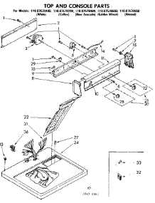 Top Andconsole Parts parts for Sears Dryer 11087570800 from AppliancePartsPros.com