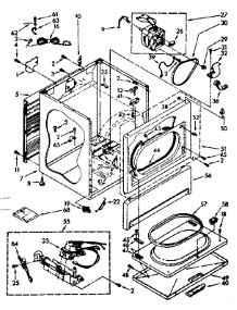 Cabinet Parts parts for Kenmore Dryer 110.87572120 (11087572120, 110 87572120) from AppliancePartsPros.com
