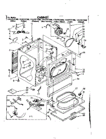 Cabinet Parts parts for Kenmore Dryer 110.87572200 (11087572200, 110 87572200) from AppliancePartsPros.com