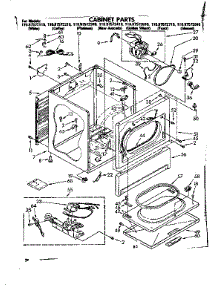 Cabinet Parts parts for Kenmore Dryer 110.87572310 (11087572310, 110 87572310) from AppliancePartsPros.com