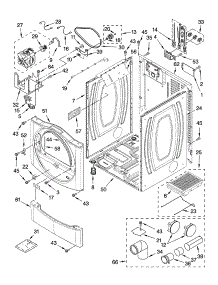 Cabinet Parts parts for Kenmore Dryer 110.87572601 (11087572601, 110 87572601) from AppliancePartsPros.com