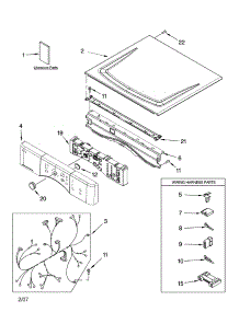 Top And Console Parts parts for Kenmore Dryer 110.87572601 (11087572601, 110 87572601) from AppliancePartsPros.com