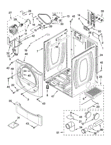 Cabinet Parts parts for Kenmore Dryer 110.87572603 (11087572603, 110 87572603) from AppliancePartsPros.com