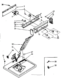 Top And Console Parts parts for Kenmore Dryer 110.87572820 (11087572820, 110 87572820) from AppliancePartsPros.com