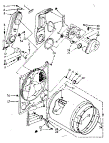 Bulkhead Parts parts for Kenmore Dryer 110.87573320 (11087573320, 110 87573320) from AppliancePartsPros.com