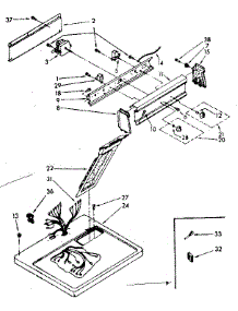 Top And Console Parts parts for Kenmore Dryer 110.87573620 (11087573620, 110 87573620) from AppliancePartsPros.com