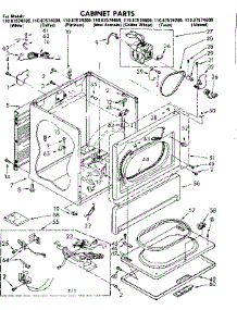 Cabinet Parts parts for Sears Dryer 11087574100 from AppliancePartsPros.com