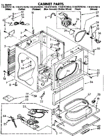 Cabinet Parts parts for Sears Dryer 11087574210 from AppliancePartsPros.com