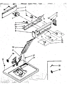 Top And Console Parts parts for Kenmore Dryer 110.87574820 (11087574820, 110 87574820) from AppliancePartsPros.com