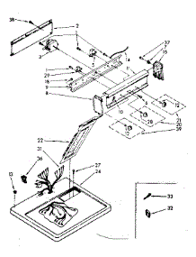Top And Console Parts parts for Kenmore Dryer 110.87575300 (11087575300, 110 87575300) from AppliancePartsPros.com
