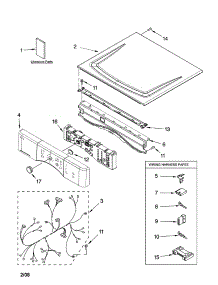 Top And Console Parts parts for Kenmore Dryer 110.87576603 (11087576603, 110 87576603) from AppliancePartsPros.com
