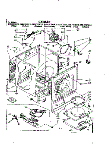 Cabinet Parts parts for Sears Dryer 11087578710 from AppliancePartsPros.com