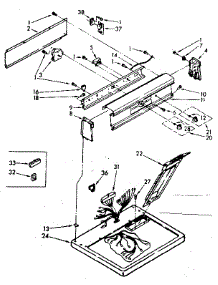 Top And Console Parts parts for Kenmore Dryer 110.87581110 (11087581110, 110 87581110) from AppliancePartsPros.com
