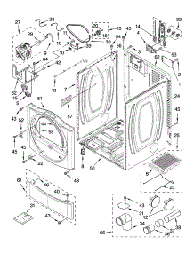 Cabinet Parts parts for Kenmore Dryer 110.87581601 (11087581601, 110 87581601) from AppliancePartsPros.com