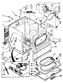 Cabinet Parts parts for Kenmore Dryer 110.87581610 (11087581610, 110 87581610) from AppliancePartsPros.com