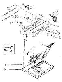 Top And Console Parts parts for Kenmore Dryer 110.87582120 (11087582120, 110 87582120) from AppliancePartsPros.com